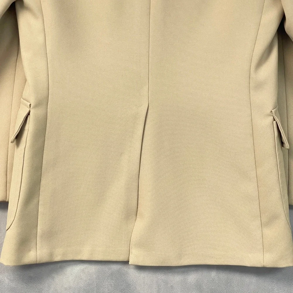 Vintage Sears The Classic Collection Blazer Mens 38 Tan Gold Button 70s Disco